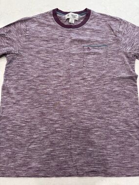 Penguin Heathered Plum Crewneck Pocket Tee Men’s L